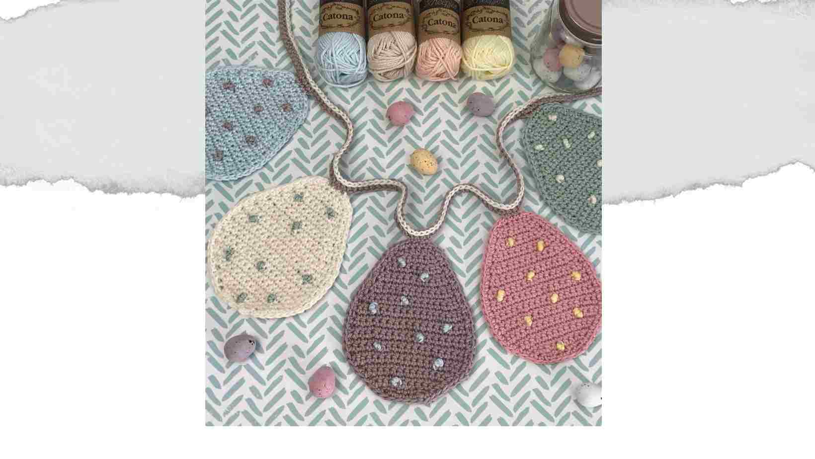 Easter Egg Crochet Bunting Egg-shaped motifs