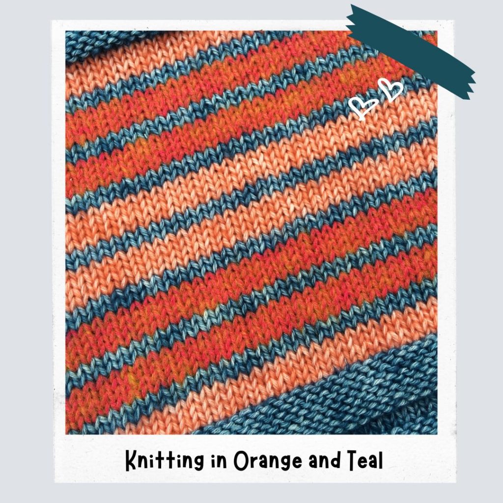 Knitting in stripes to help you choose yarn colour combinations