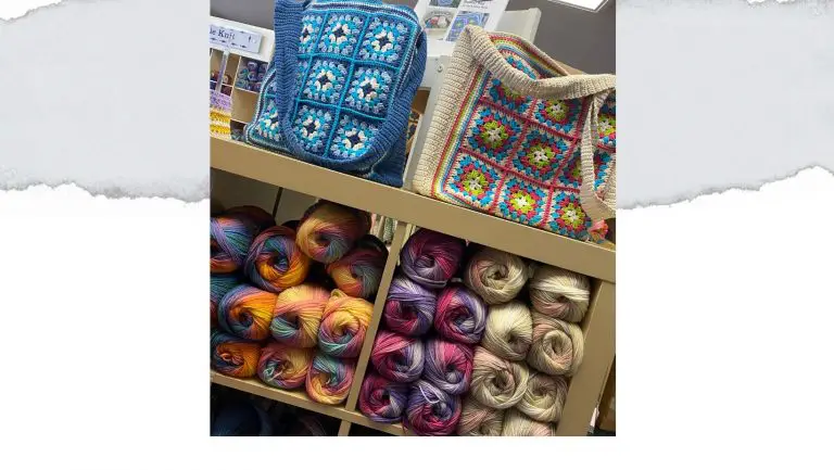 crochet bags and colourful yarn