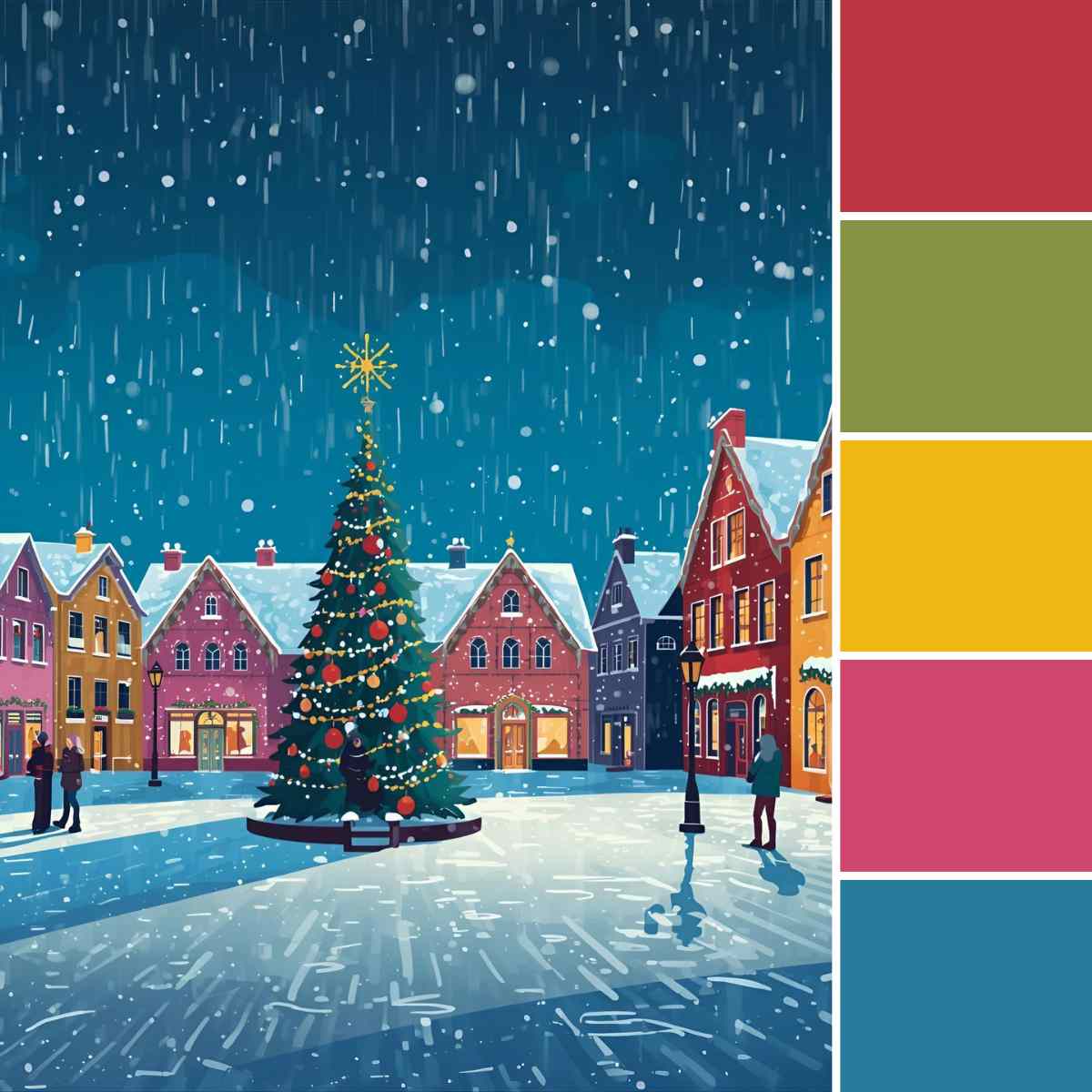 Starry Night colour Palette for a retro crochet feel