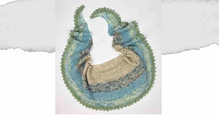 Easy Knitted Shawl shown flat