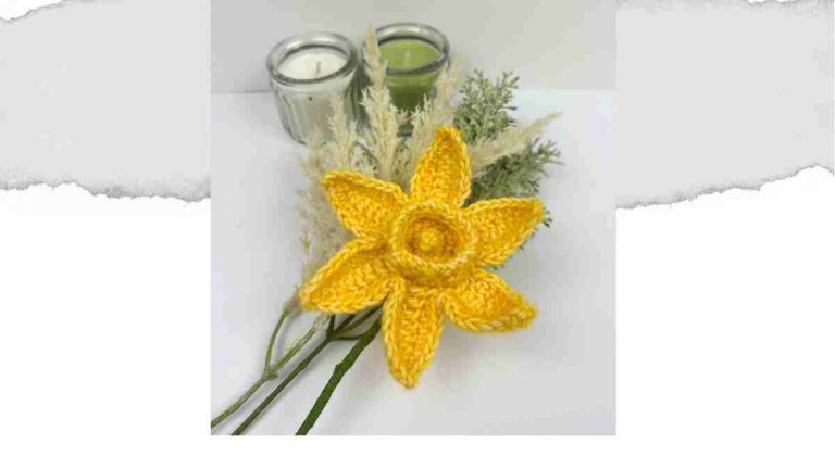 Free Crochet Daffodil Pattern Blog Post Header