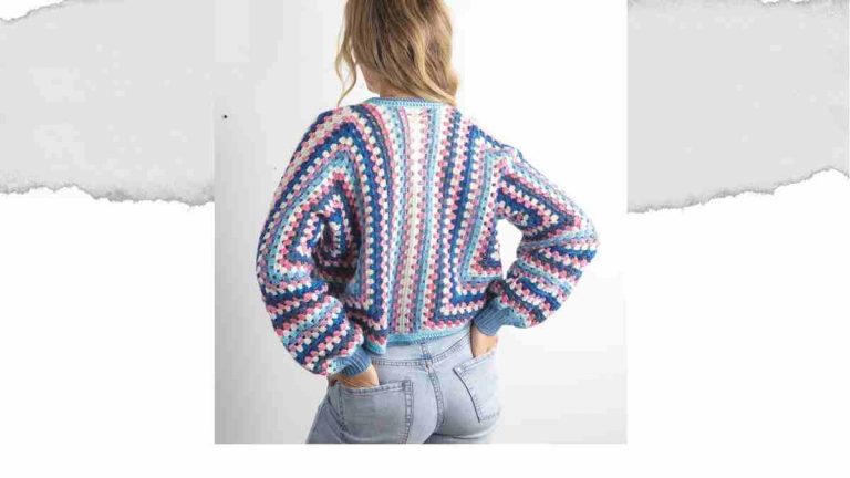 Header for Granny Hexagon Cardigan in UK crochet terms