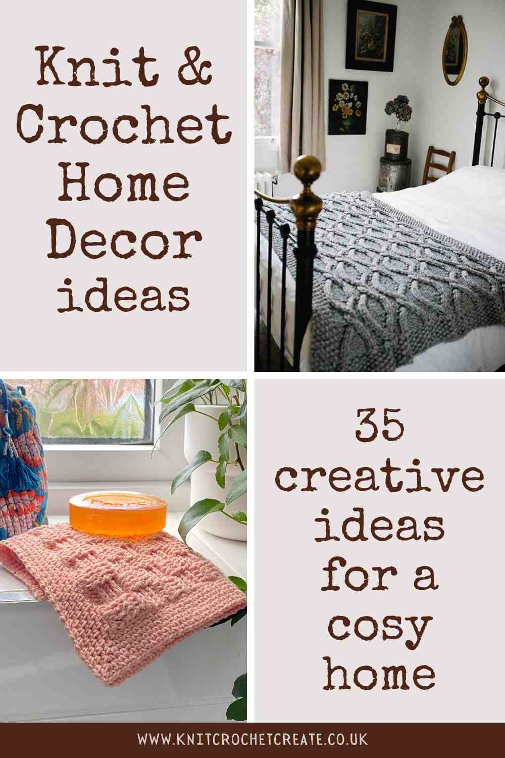 Pin for 35 knit and crochet home decor ideas