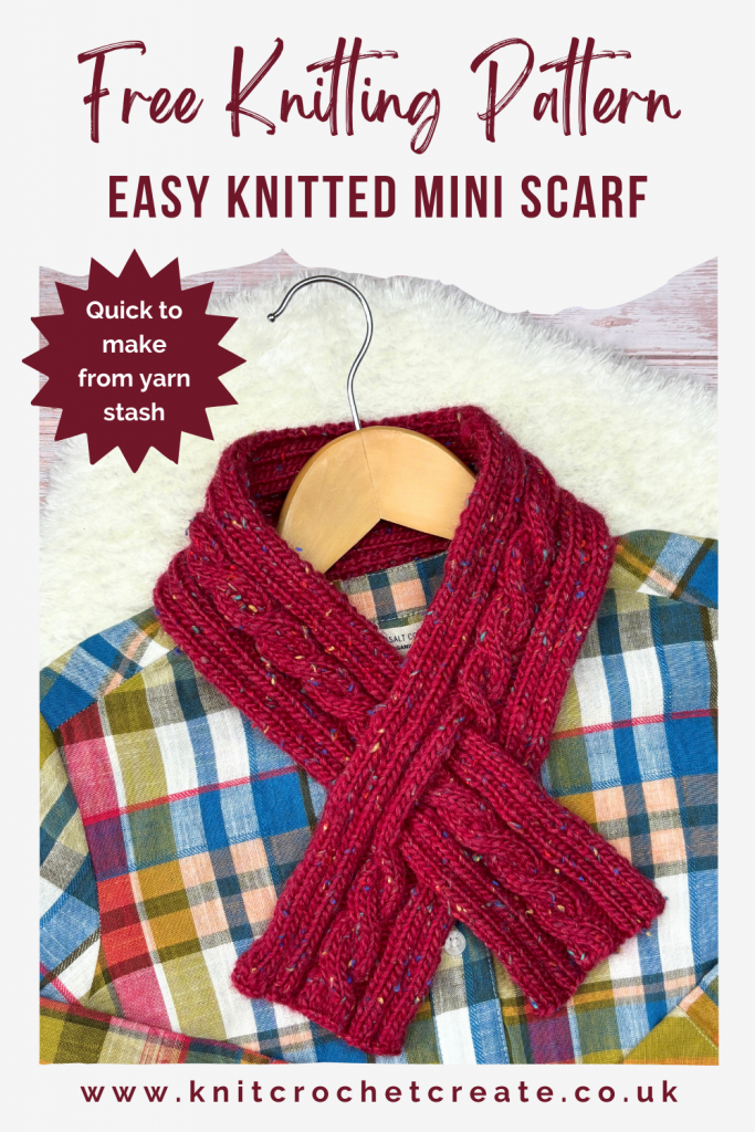 Short Scarf Pattern Knitted Mini Scarf Pattern Free