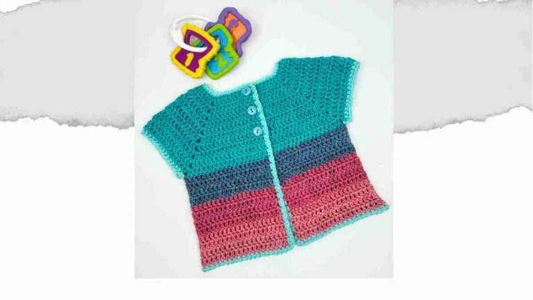 Crochet Baby Cardigan Pattern (Free) – Easy Newborn Vest