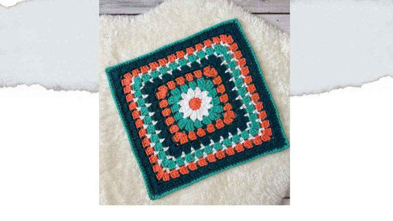 Granny Square Crochet Pattern (Free) – 12-inch Blanket Motif