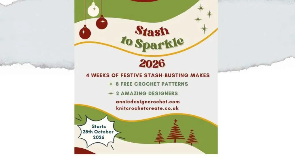 Stash to Sparkle 2026 free festive crochet blog hop